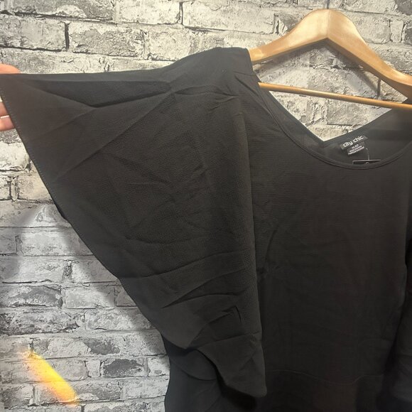 NWT City Chic Black Blouse Size XL/22 - Picture 5 of 14